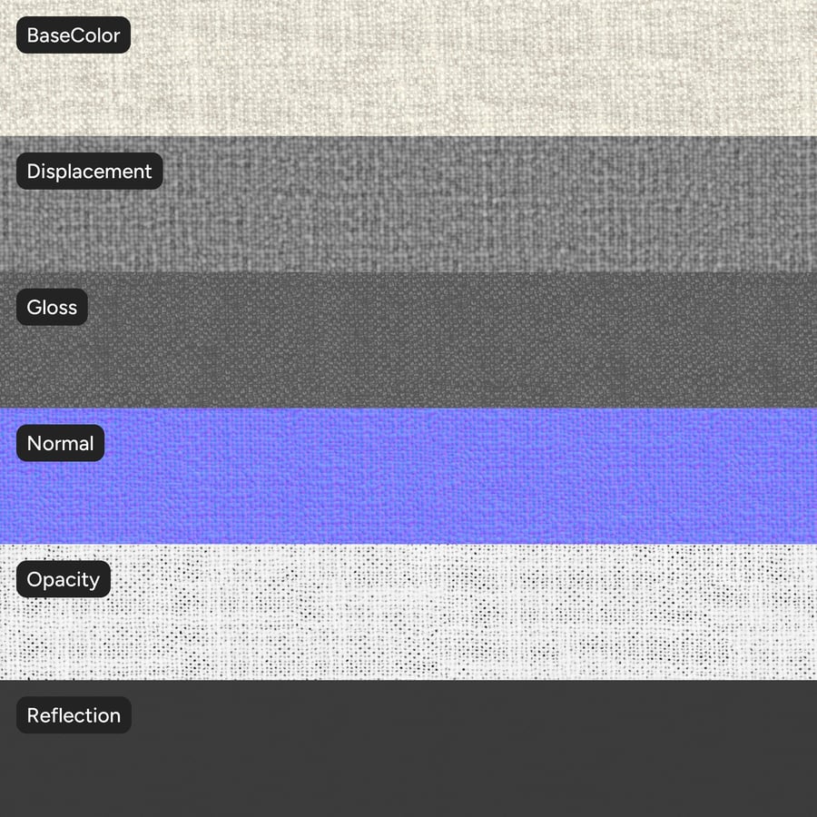 Prostý přírodní průsvitný draperie textilie Textura, bílá