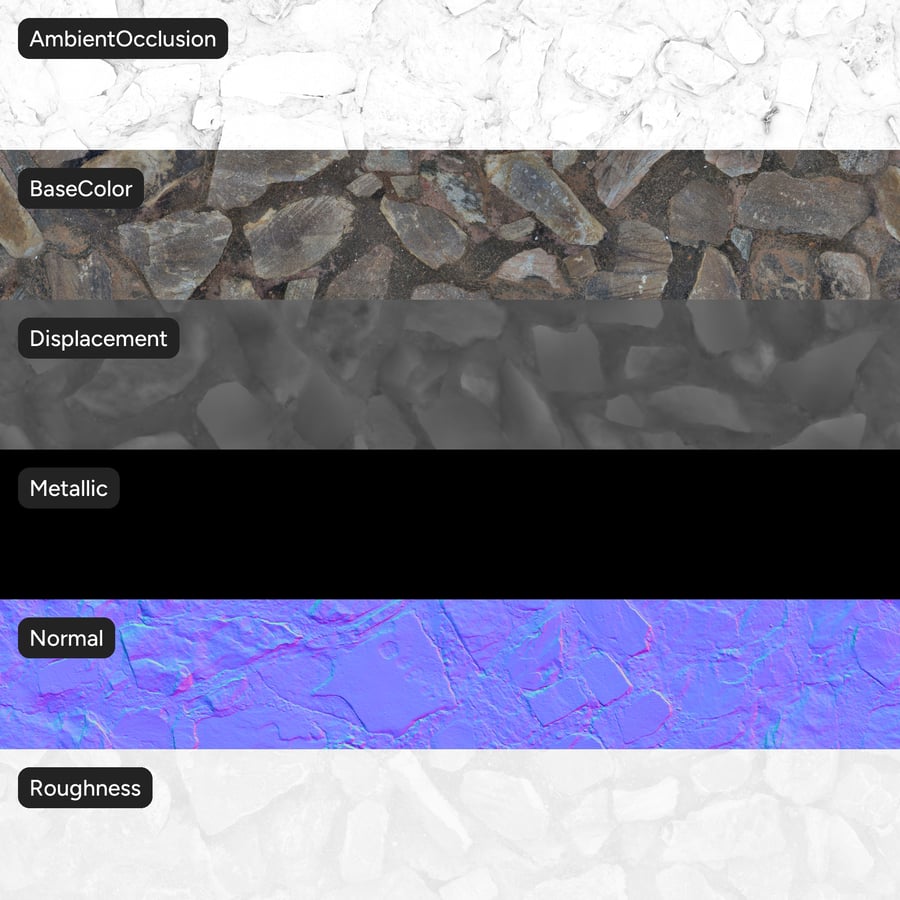 Mosaic Stone Masonry Texture, Grey