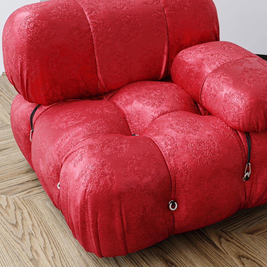 Textura de veludo damasco em relevo, vermelho