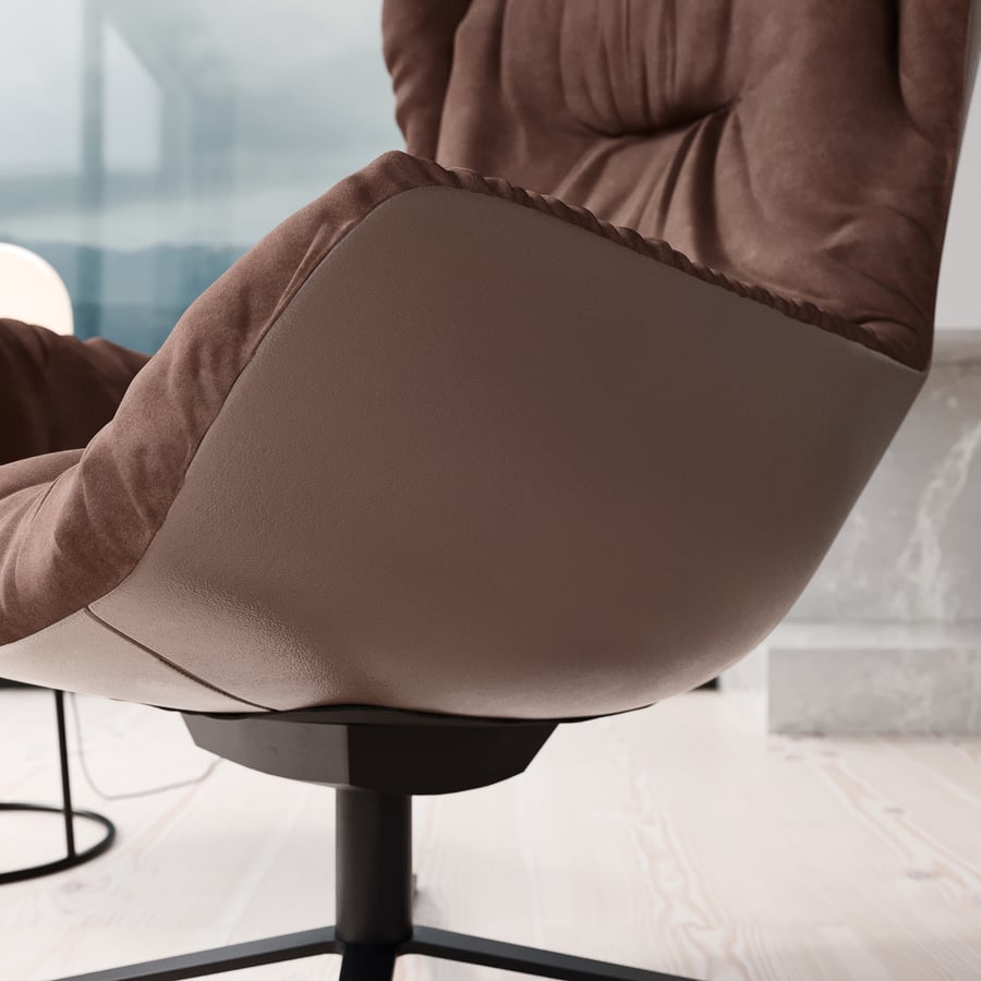 Réplica da poltrona Freifrau Doze, modelo Cool Brown