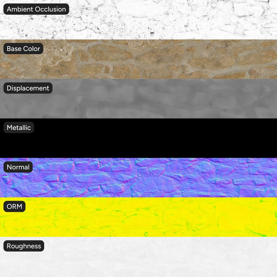 Old Rubble Stone Wall Texture