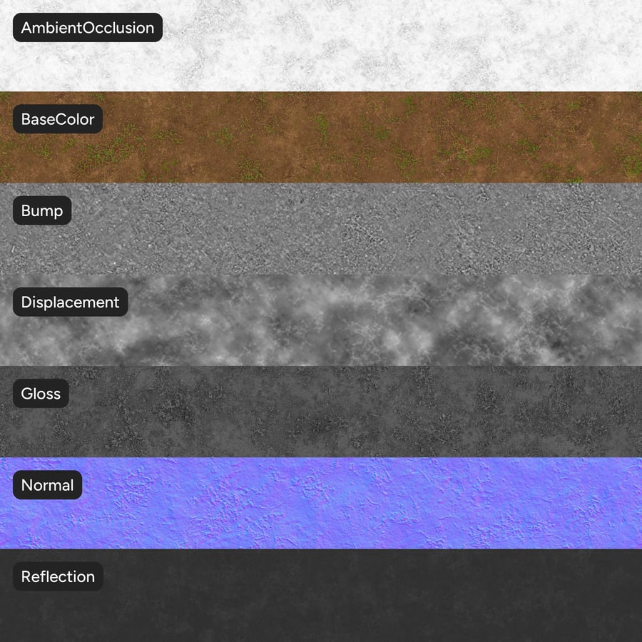 Ervas daninhas esparsas em textura de terra