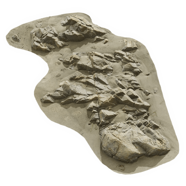 Μοντέλο μεγάλου Cluster Beach Rock