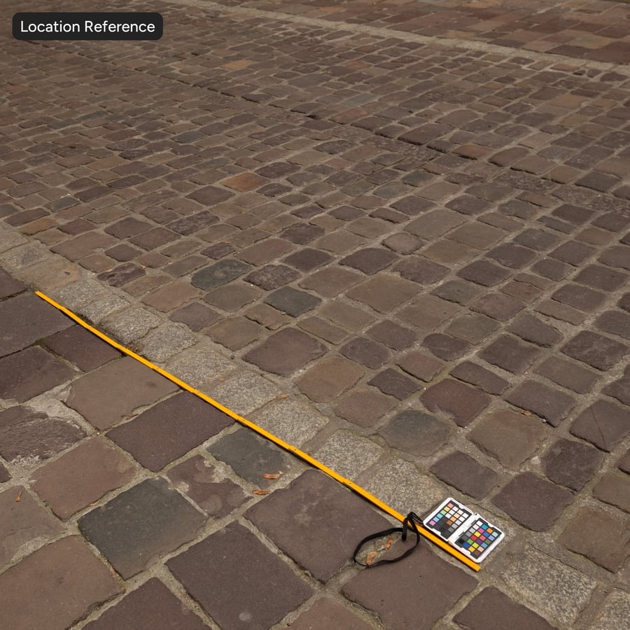 Pavimentazione in ciottoli sporchi