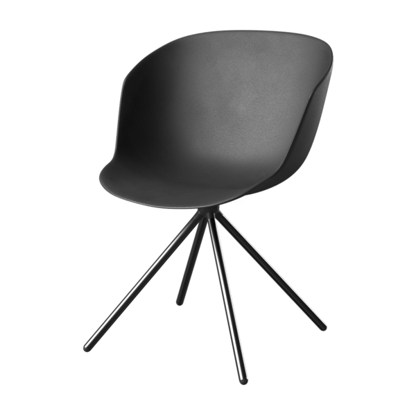 Replica Wendelbo Plastic V1 Stoel Model, Zwart