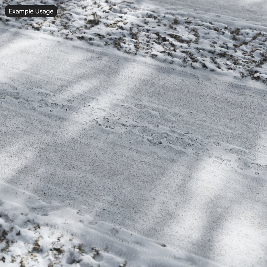 Texture de l'empreinte de pied sur l'asphalte enneigée