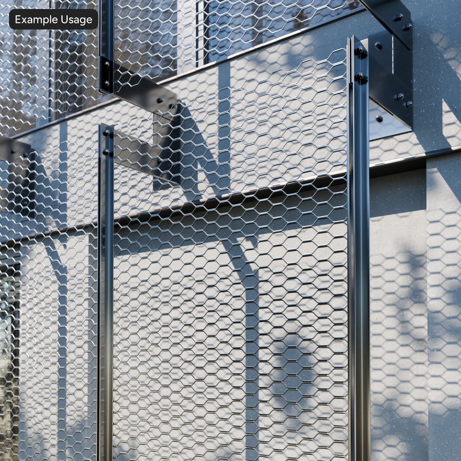 Hexagon Wire Perforated Metal Texture