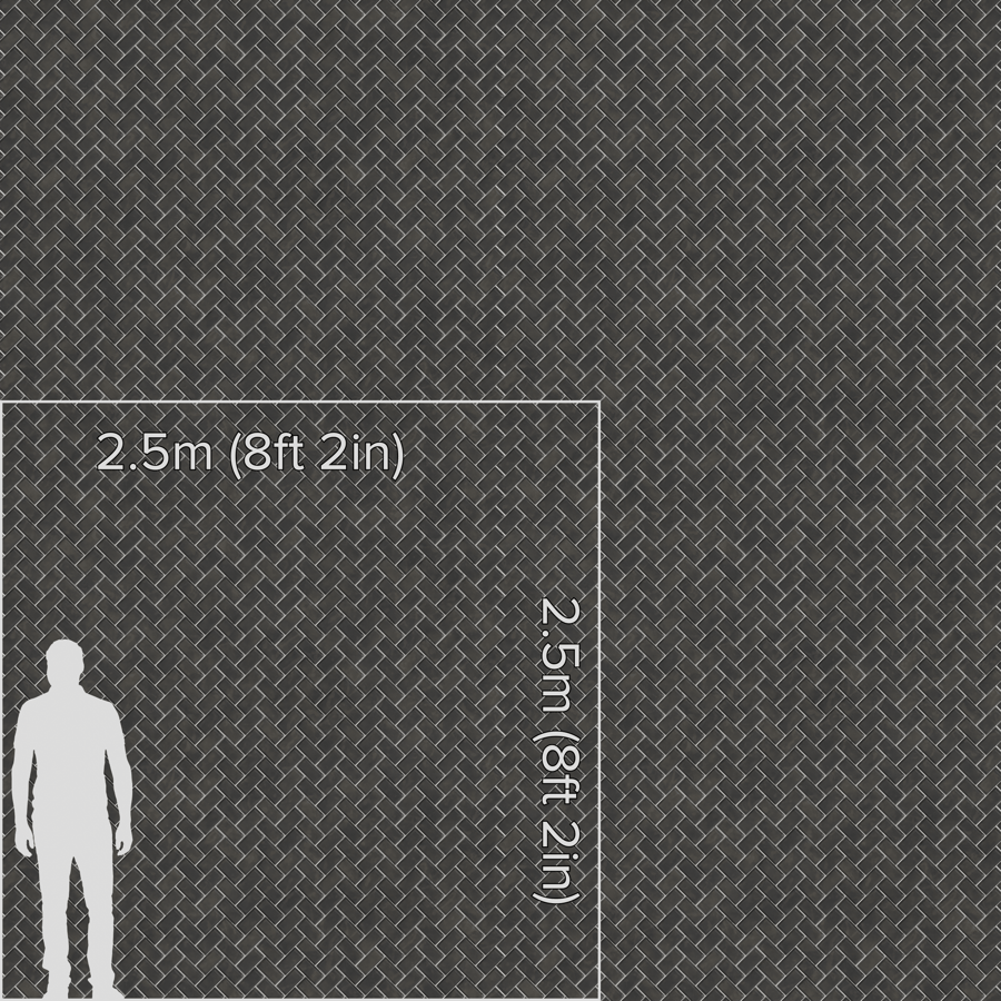 Herringbone Subway Tiles Texture, Black