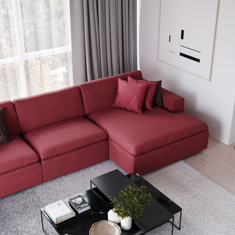 Replica Eldi Sofa Model, Red