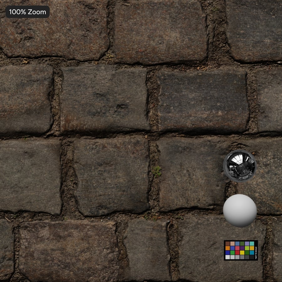 Rectangular Matte Cobblestone Floor Texture