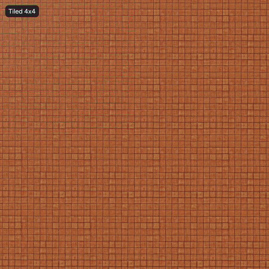Textura de azulejo quadrado em terracota mate, laranja desbotado