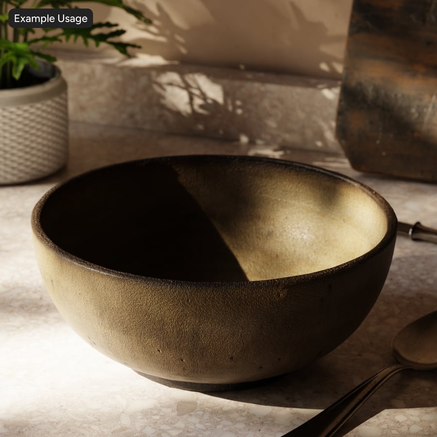 Metallic Ash Glazed Ceramic Pottery Texture