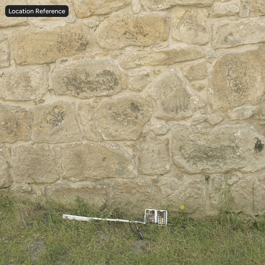 Textura stěny ze starých kamenů, žlutá