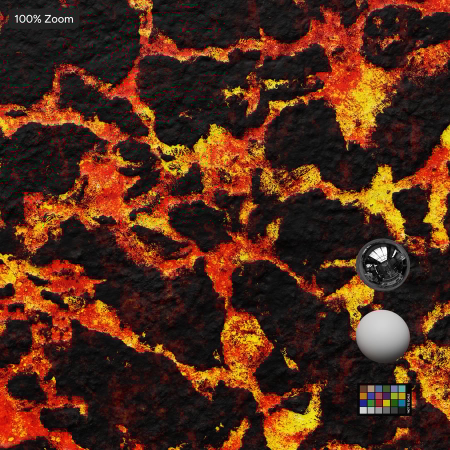 Textura de lava fortemente rachada
