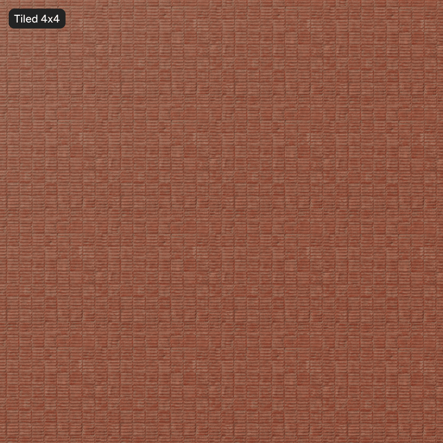 ウォーン・トレッド・コンクリート舗装材、レッド