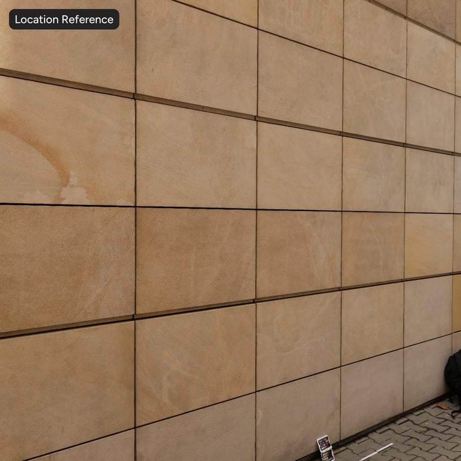 Matte Travertine Facade Tile Texture