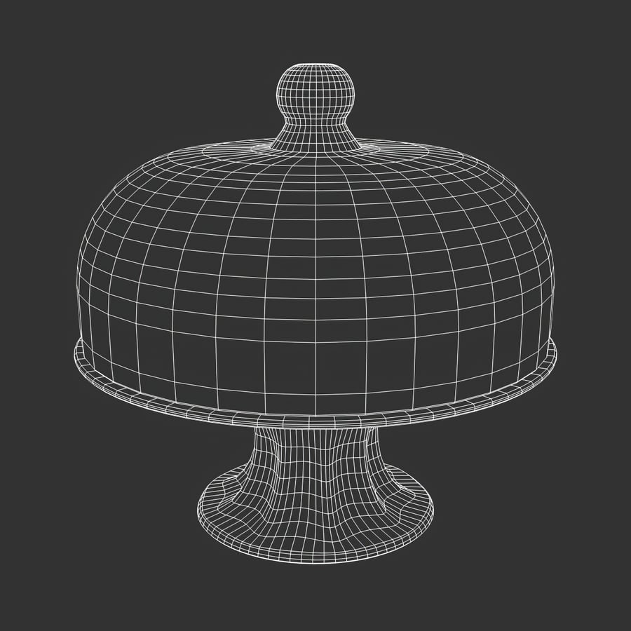 Glass Domed Ceramic Cake Stand Model