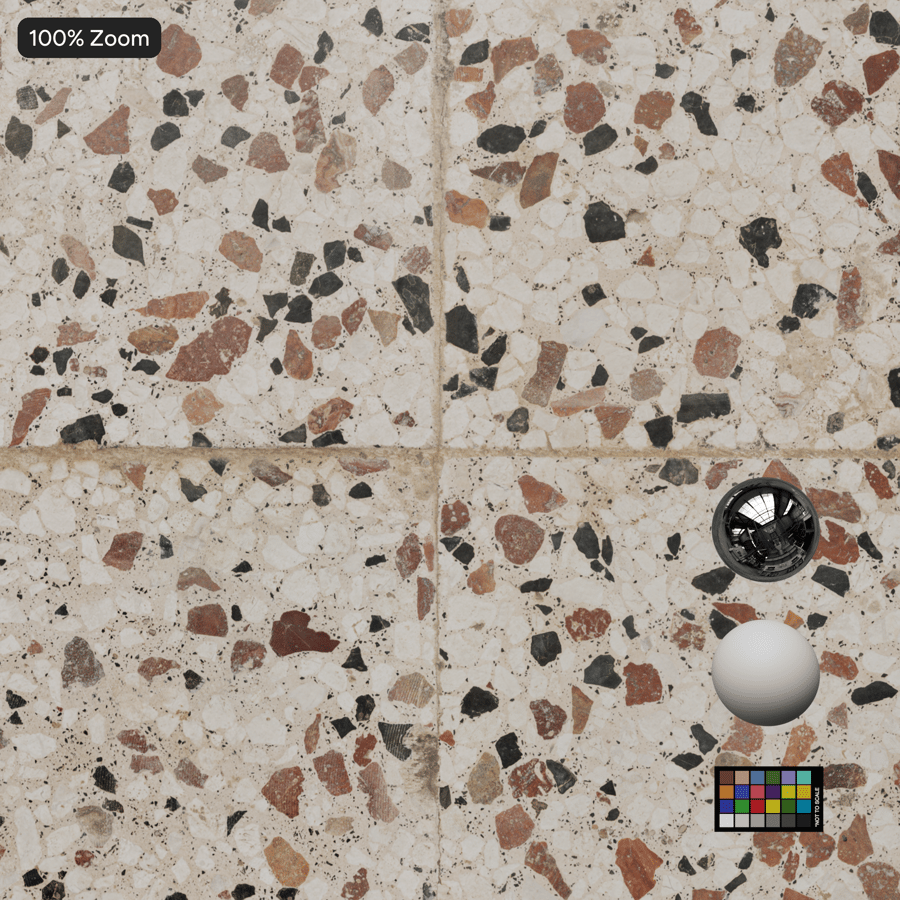 Texture sporca di piastrelle di terrazzo arcobaleno
