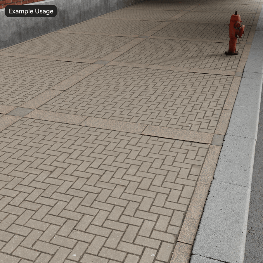 Texture de pavés en béton et en pierre à chevrons sales