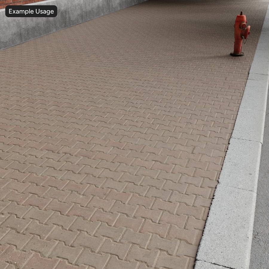 Dumbell Paver Texture, Brown