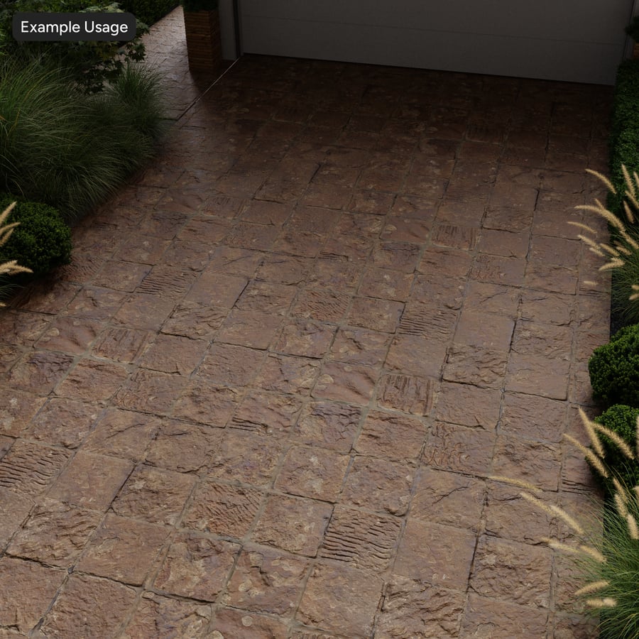 Ancient Square Stone Tile Texture
