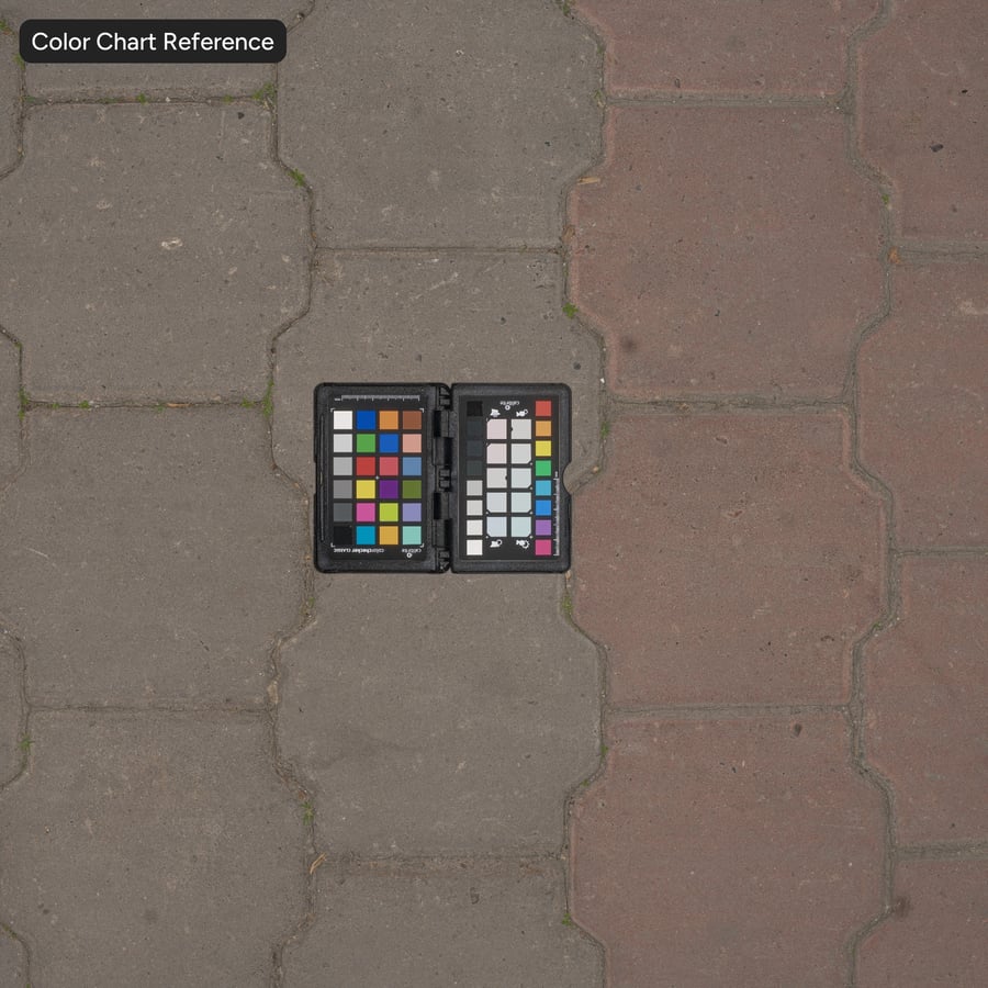 Interlocking Concrete Paver Texture, Striped Red Grey