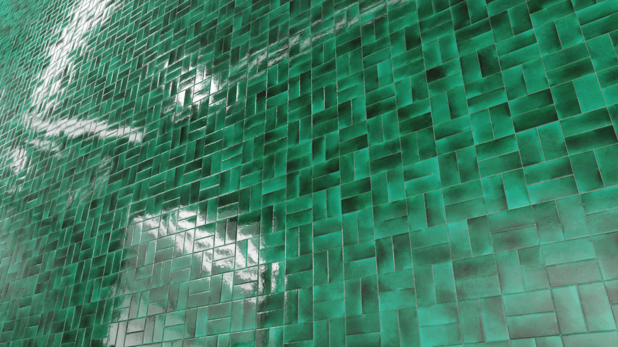 Basket Weave Zellige Tile Texture, Green