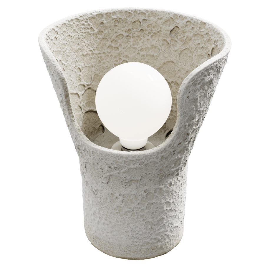 Eno Ceramic Xona Moon Lamp Model, White