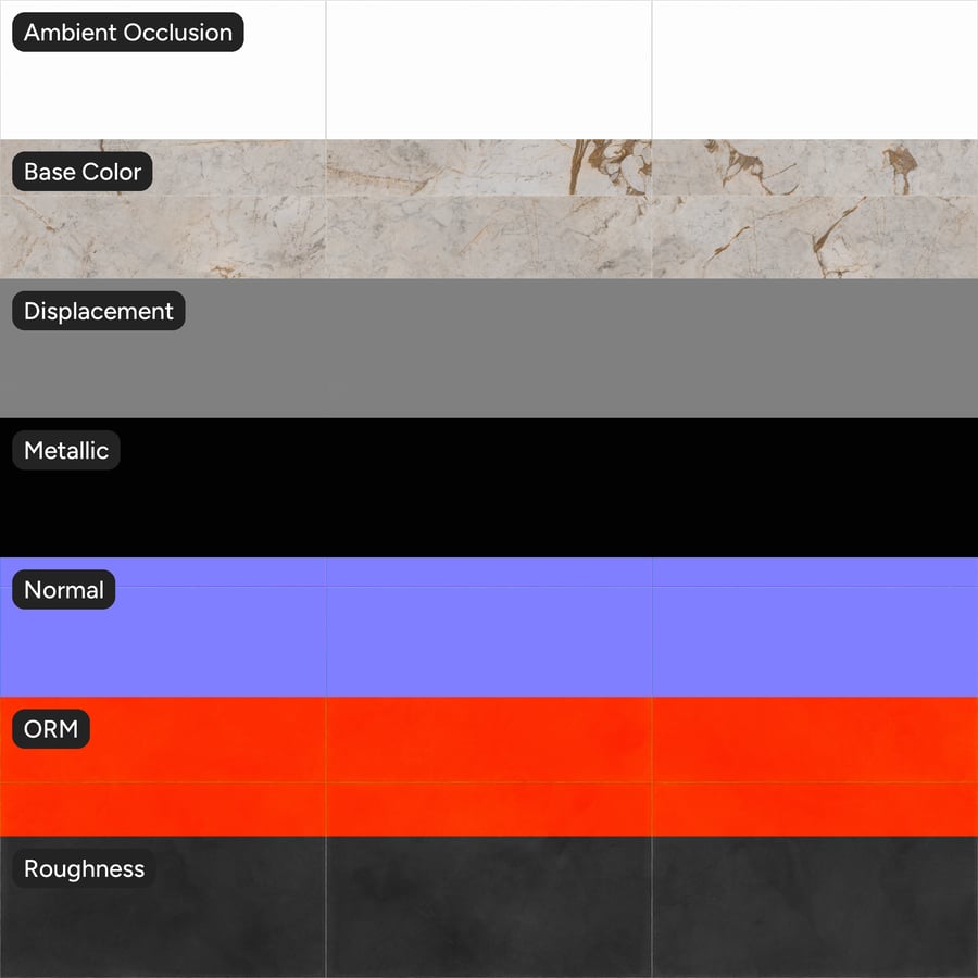 Rectangular Marble Tile Texture, White