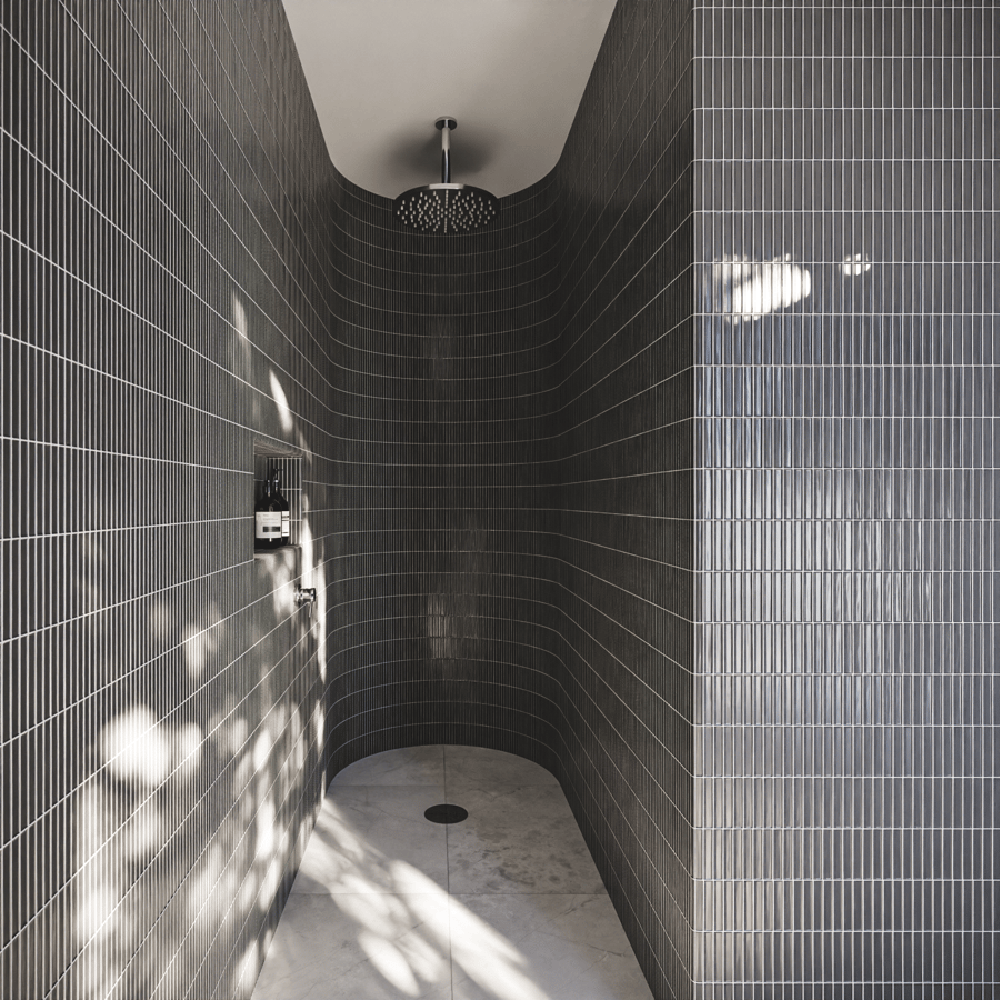 Textura de azulejo cerâmico brilhante Yubi, preto
