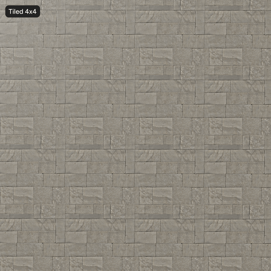 Worn Honed Marble Paver Texture, Gray