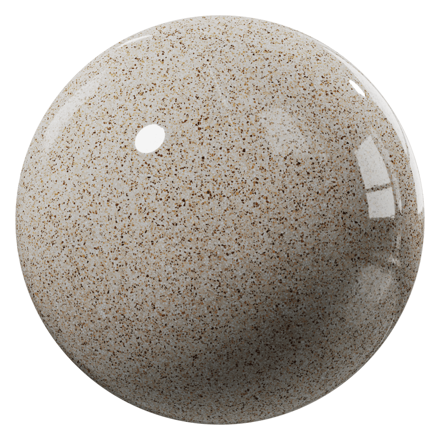 Polished Slab Venetian Terrazzo Texture, Beige