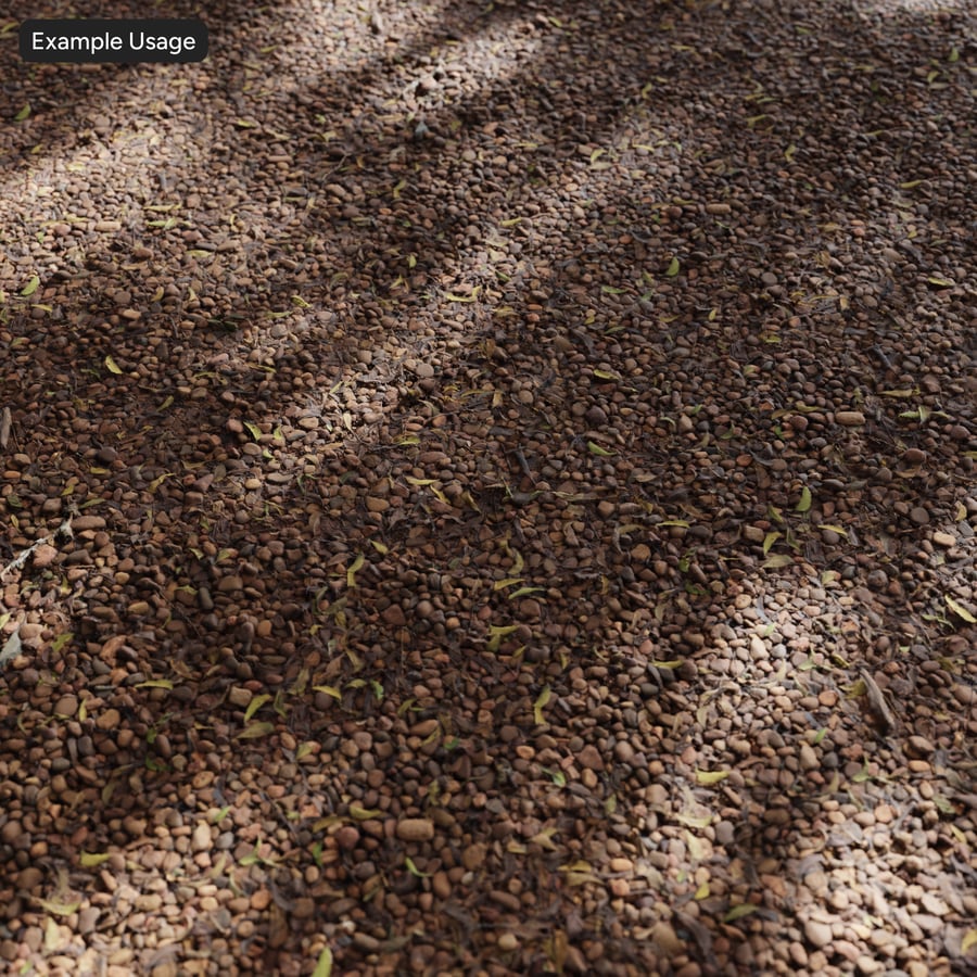 Herfstbladeren op rotsachtige kiezelgrondtextuur