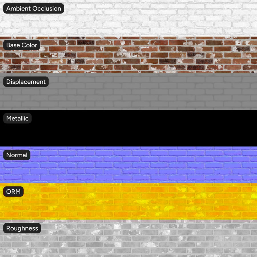Reclaimed Running Bond Brick Wall Texture, Orange