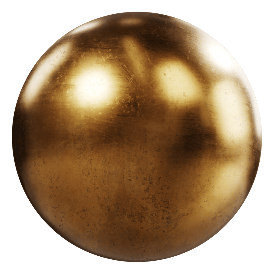 Polished Reclaimed Brass Metal Texture - Poliigon