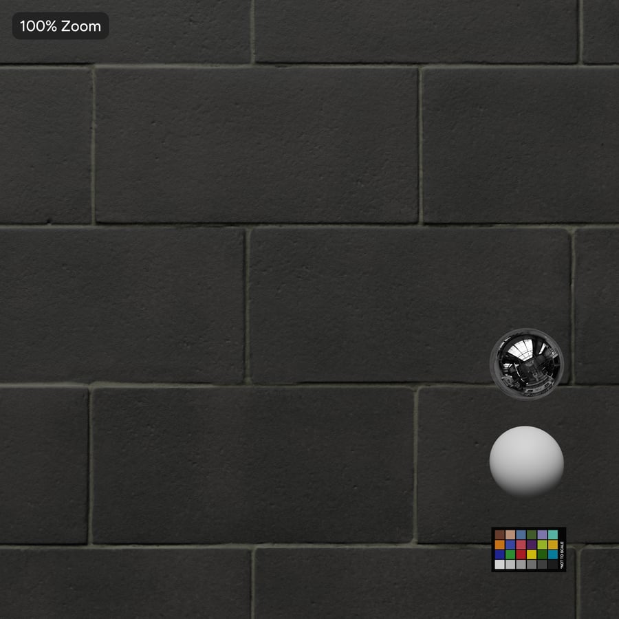 Matte Cinder Concrete Texture, Black