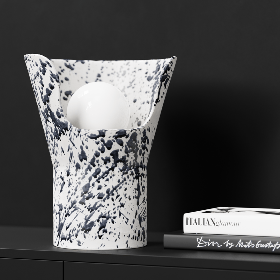 Eno Ceramic Xona Splattered Lamp Model