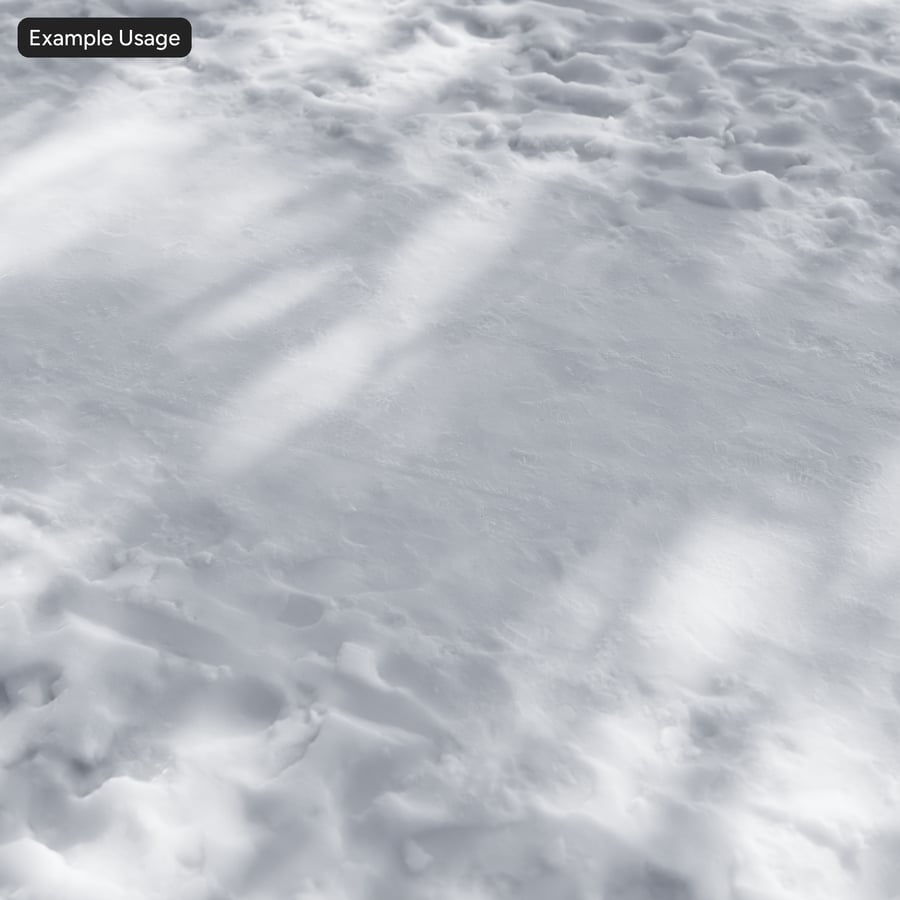 Следы на гладком толстом снегу