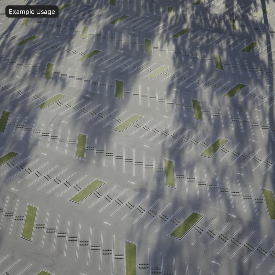 Textura šikmého asfaltového parkoviště s travnatými pásy