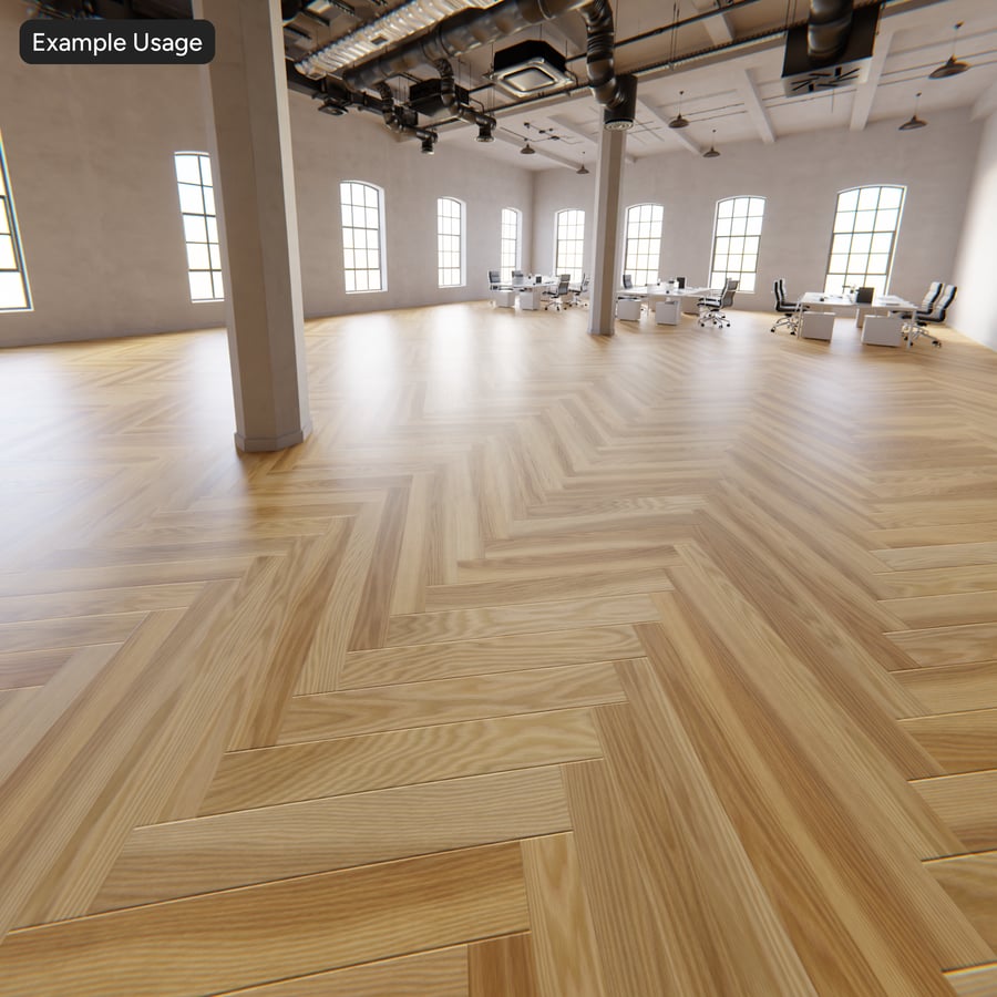 Bề mặt ván gỗ sồi Herringbone, tự nhiên
