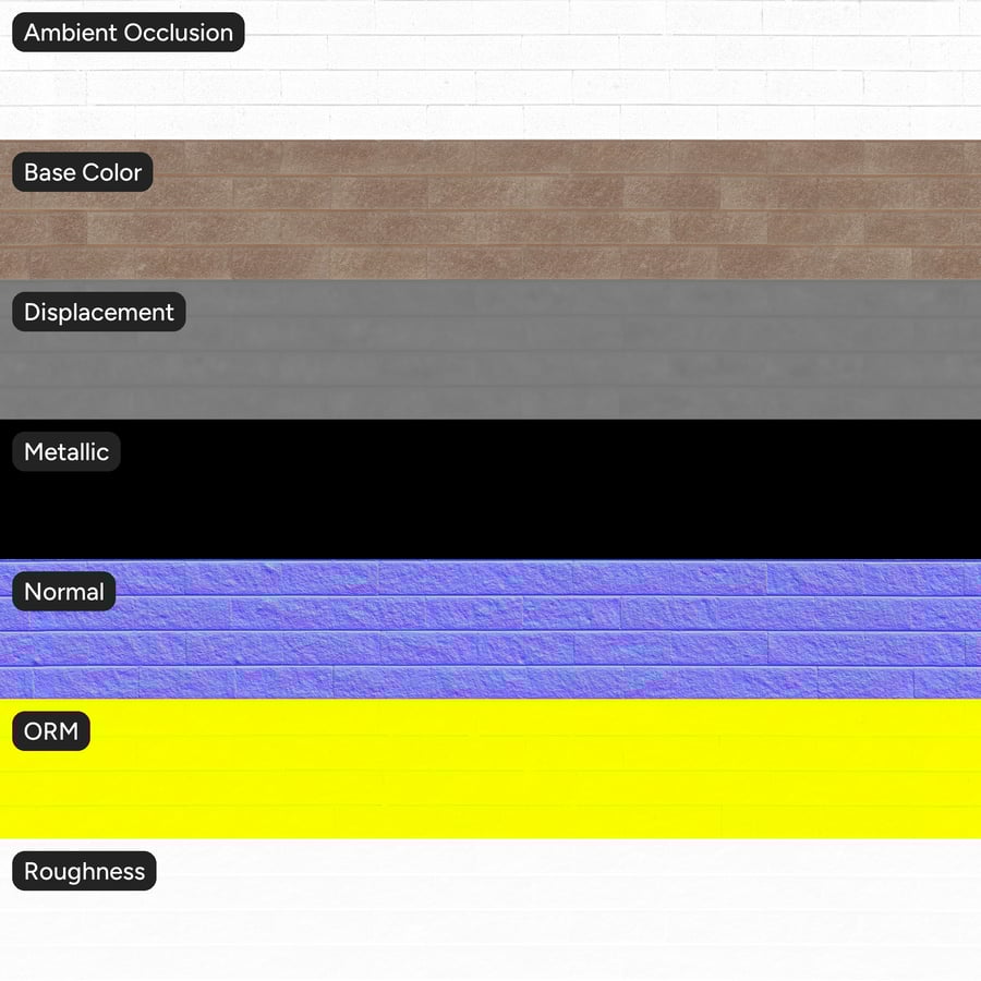 Textura de parede de tijolos com ligação longa e superfície arenosa, castanho