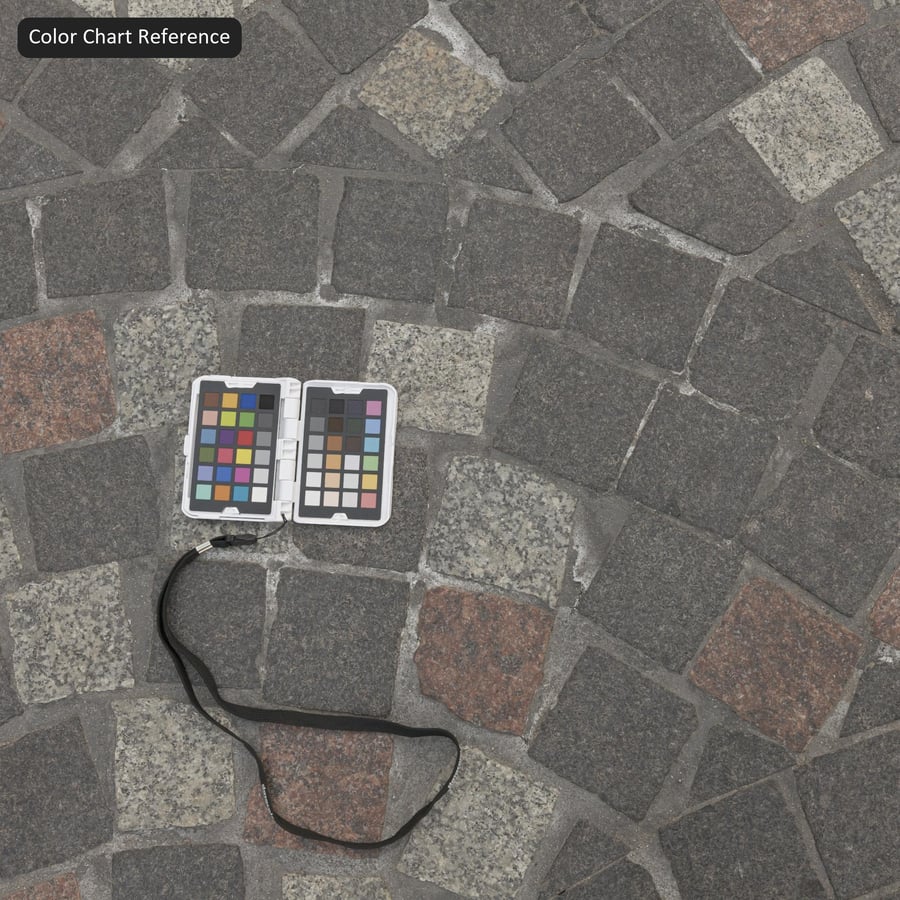 Fan Pattern Cobblestone Paving Texture