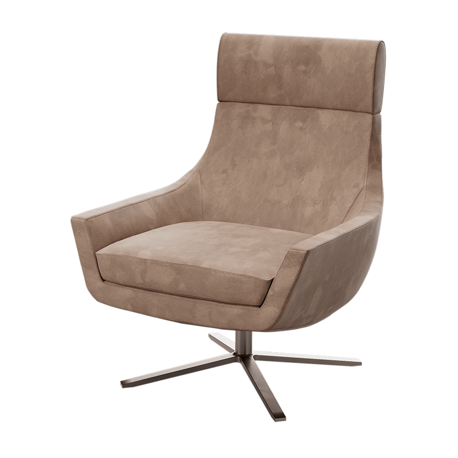 Replica Glee High Back Armchair Model, Light Brown