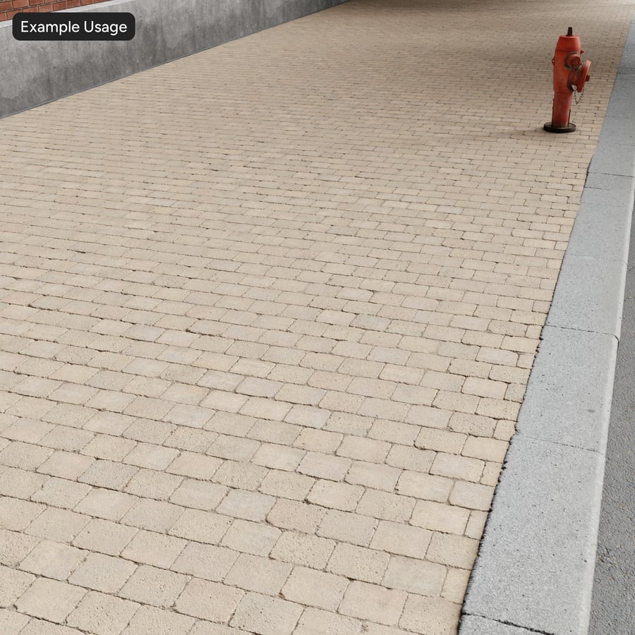 Worn Running Concrete Paver Texture, Beige