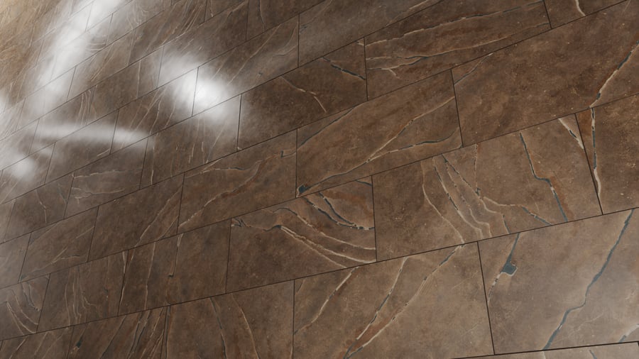 Honed Brick Bond Tiles Bronzo Amani Marble Texture