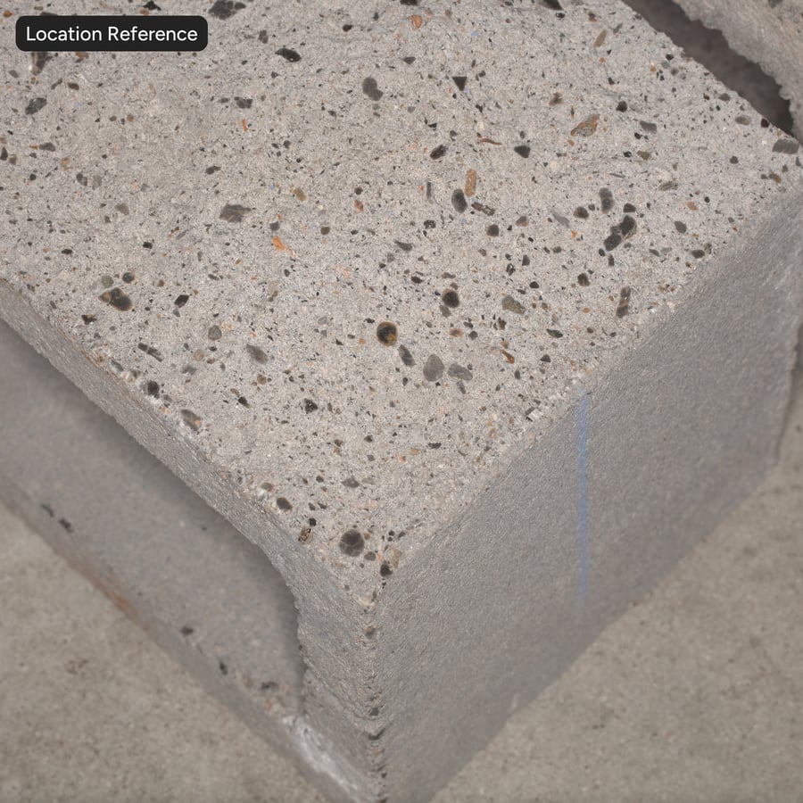 Agregátová textura betonové blokové zdi, béžová