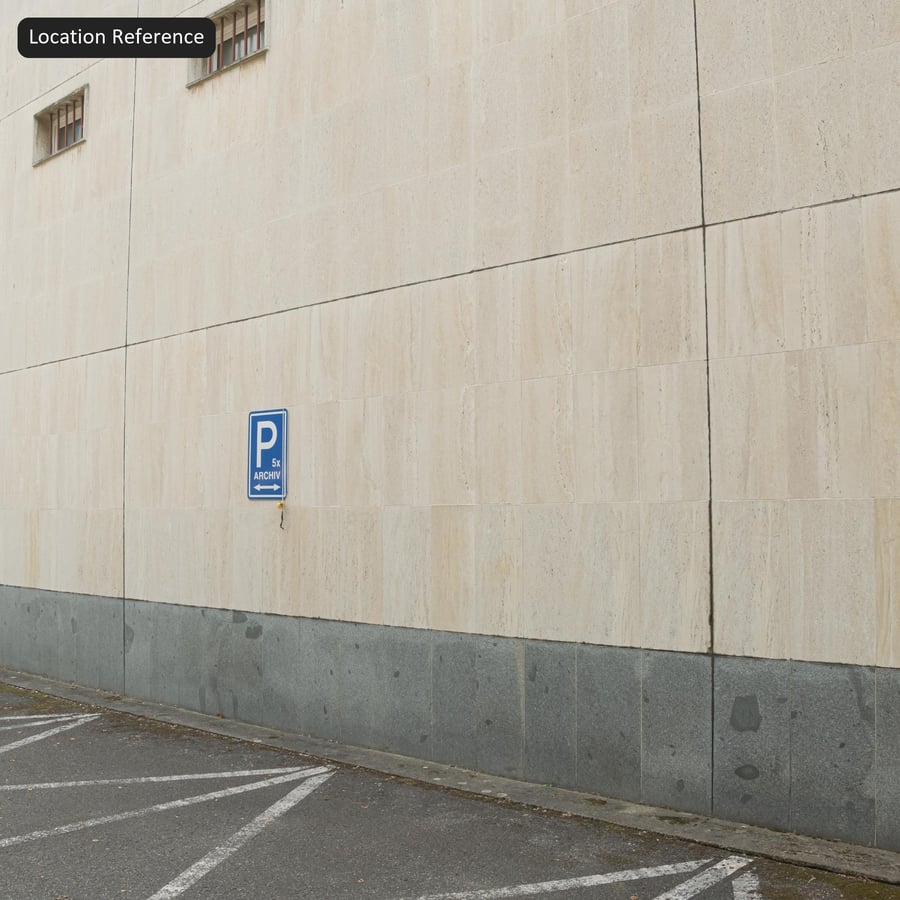 Large Format Travertine Facade Panel Texture, Cream
