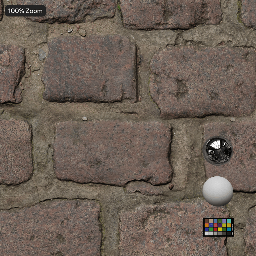 Worn Cobblestone Paver Texture