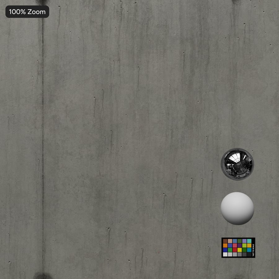 Weathered Matte Panel with Tie Holes Concrete Texture