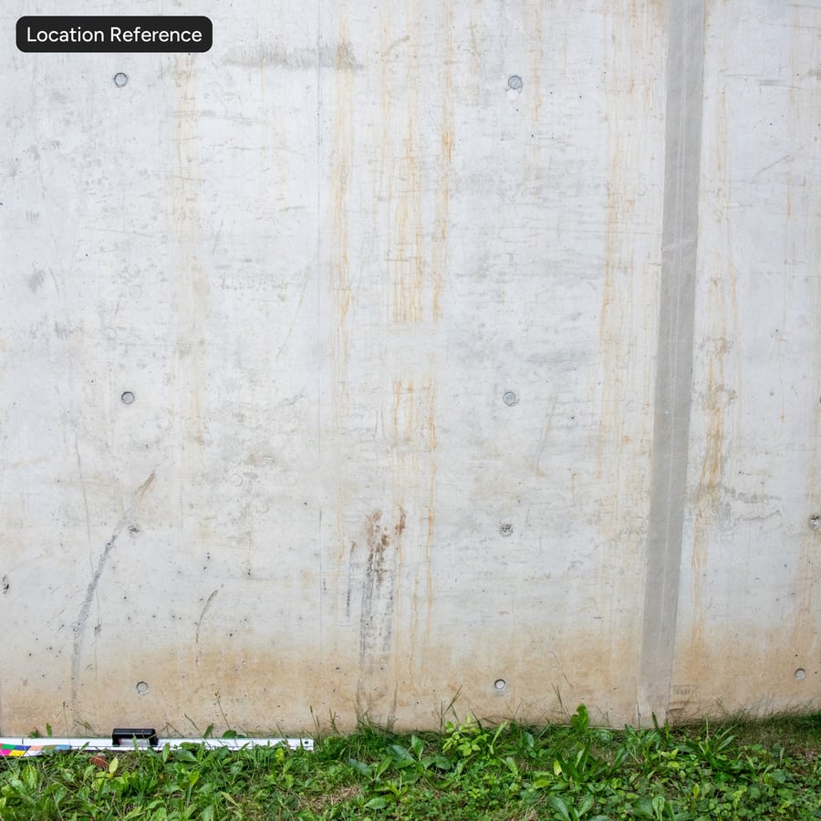 Leaking Rusted Panel with Tie Holes Concrete Wall Texture